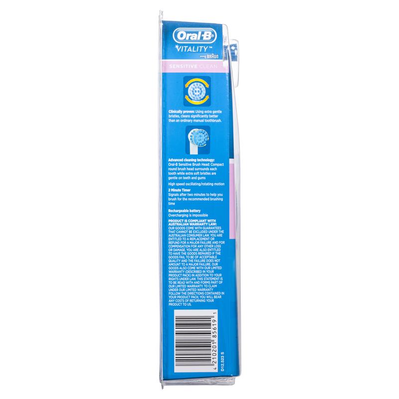 oral b vitality toothbrush sensitive