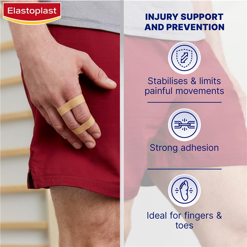 Buy Elastoplast 36001 Sport Rigid Strapping Tape 12.5mm x 10m Tan Online at Chemist Warehouse®