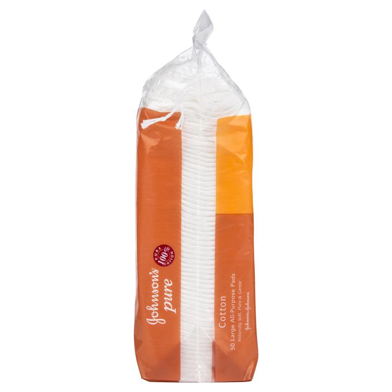 Buy Johnson's Pure Cotton Large AllPurpose Pads 50 Pack Online at