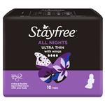 Stayfree Ultra Thin All Nights 10 Pads