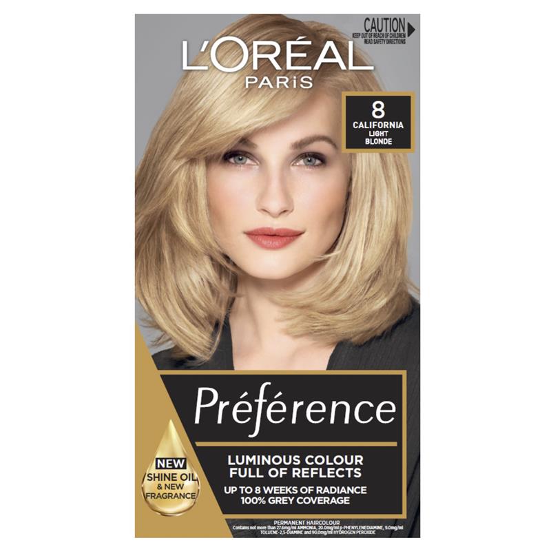 Buy Loreal Paris Preference California 8 Light Blonde Online at Chemist  Warehouse®