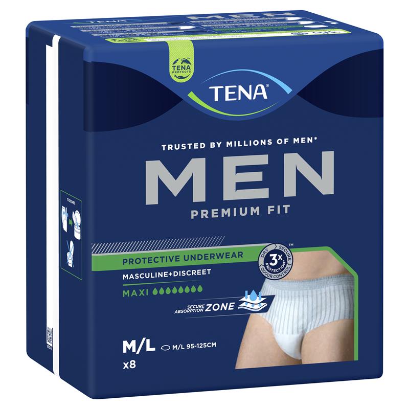 Buy Tena Men Level 4 Pants Medium - Large 8 Pack Online at Chemist ...