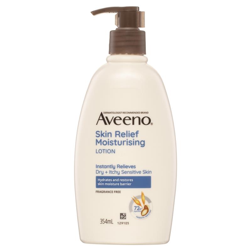 Aveeno Active Naturals Skin Relief Moisturising Lotion Fragrance Free 354mL - Chemist Warehouse
