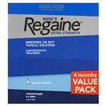 Regaine Men's Solution Extra Strength 3 Months + 1 Free