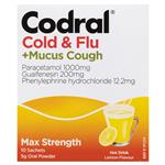 Codral Relief Max Strength Hot Drink Lemon Flavoured Sachets 10 Pack