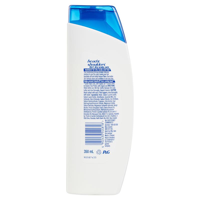 Head Shoulders 2 In 1 Dry Scalp Care Anti Dandruff Shampoo Conditioner 350ml