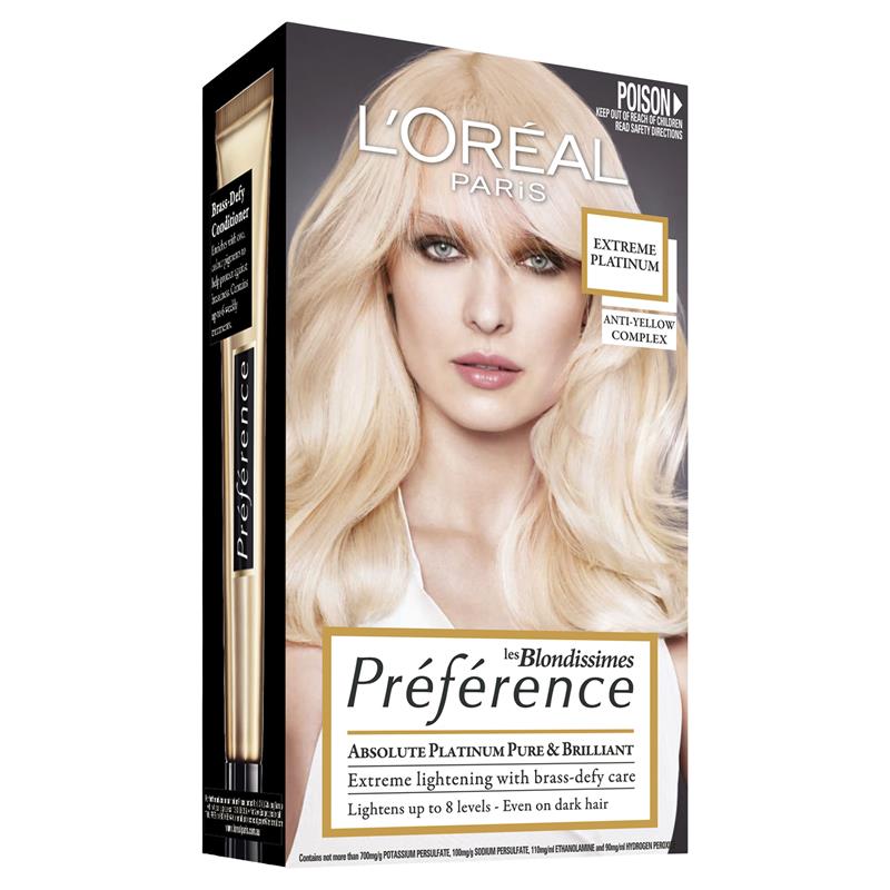 loreal hair color platinum