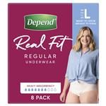 Depend Women Real Fit Underwear 8 Large