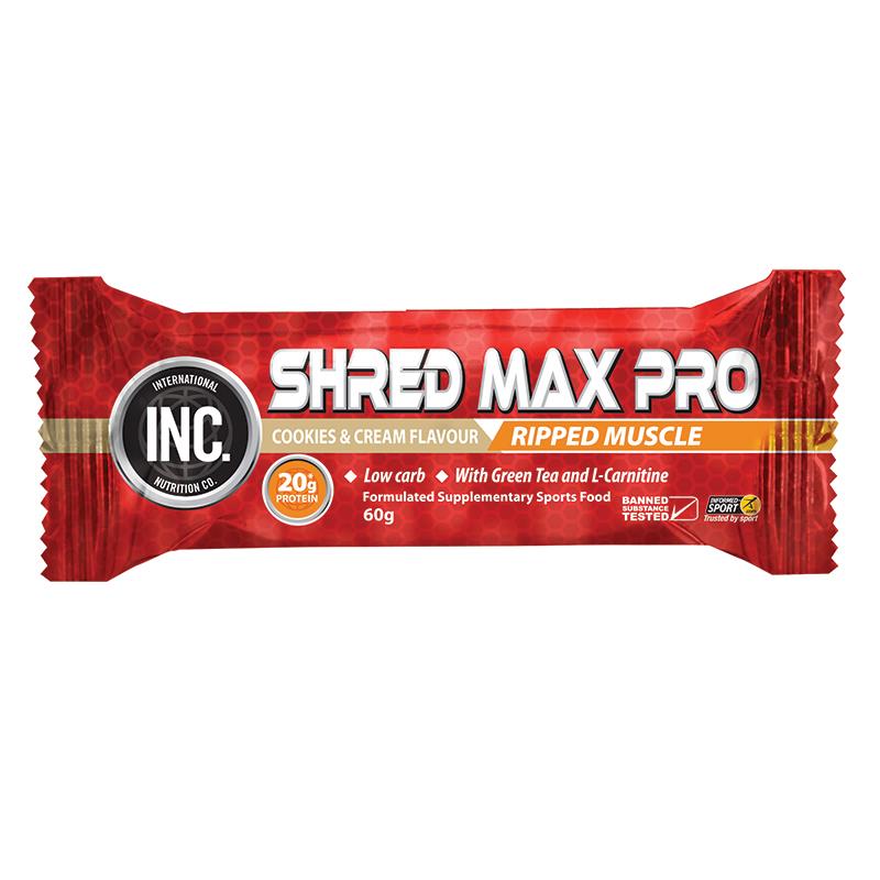 Buy INC Shred Max Pro Cookies & Cream Bar 60gm Online at Chemist Warehouse®