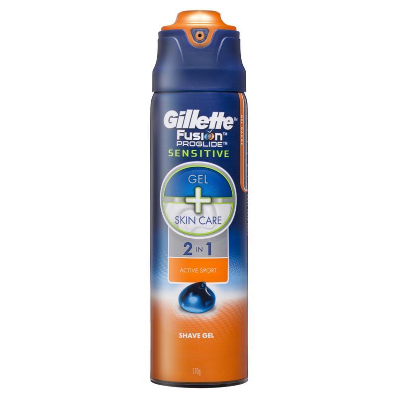 Buy Gillette Fusion Proglide Sensitive Shaving Gel Active Sport 170g