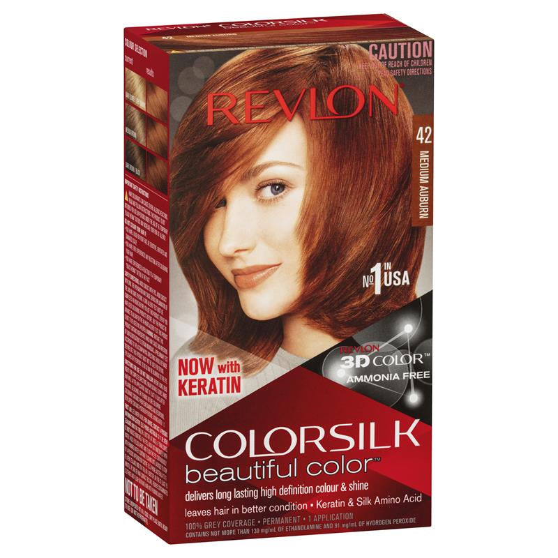 Buy Revlon ColorSilk 42 Medium Auburn Online at Chemist Warehouse®