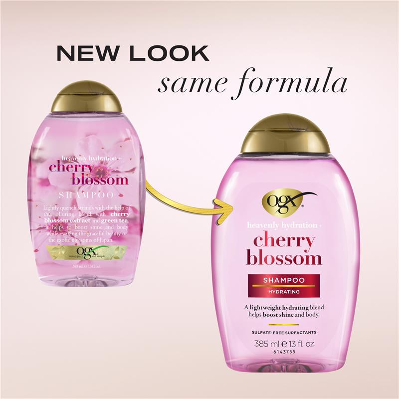 Buy OGX Heavenly Hydration Cherry Blossom Shampoo 385ml Online at ...