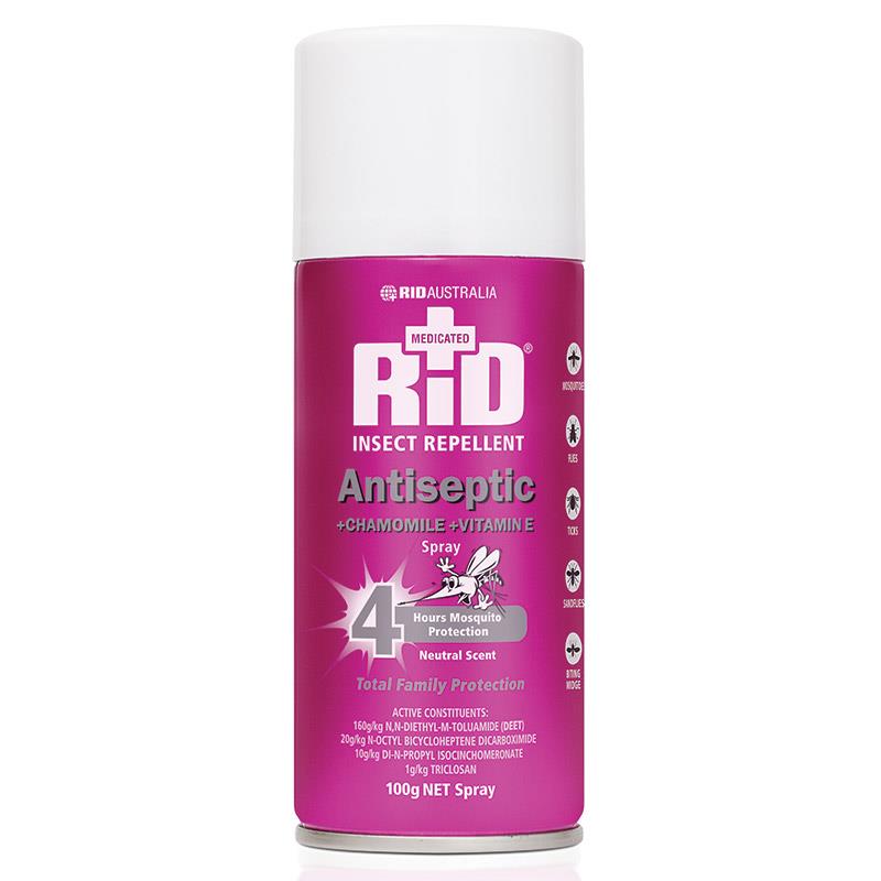 Buy RID Medicated Insect Repellent Antiseptic Aerosol 100g Online at