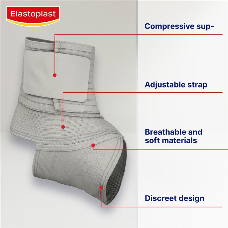 Buy Elastoplast Wrap Around Ankle Support Medium 1 Pack Online at