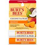 Burts Bees Lip Balm Twin Pack Coconut & Pear + Mango