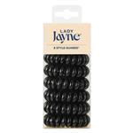 Lady Jayne 17022B Spiral Hair Elastic Black 8 Pack