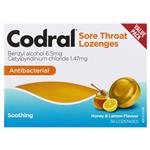 Codral Sore Throat Lozenges Antibacterial 36 Lozenges