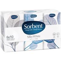 Buy Sorbent Pocket Tissues Silky White 10 Tissues x 6 Pack Online at Chemist Warehouse®