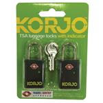 Korjo TSA Key Compliant Lock With Indicator 2 Pack