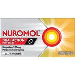 Nuromol Ibuprofen Paracetamol Dual-Action Strong Pain Relief 12 Tablets 