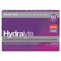 Buy Hydralyte Electrolyte Effervescent Apple Blackcurrant 60 Tablets Exclusive Size Online at Chemist Warehouse®