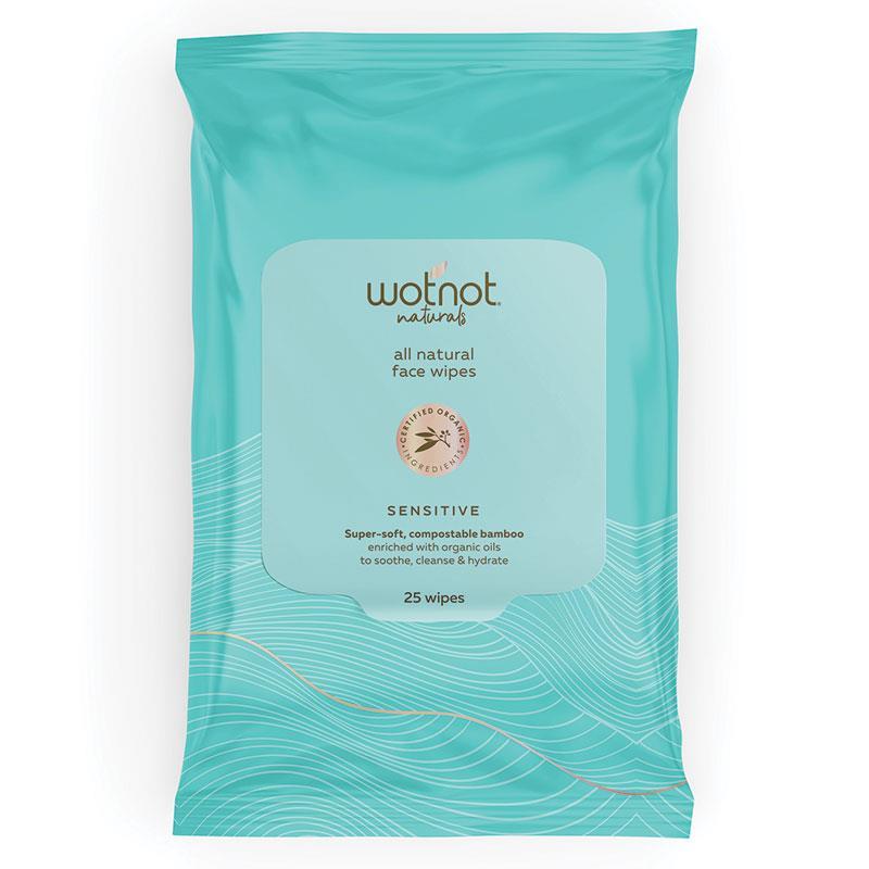 Buy WotNot Natural Organic Sensitive Facial Wipes All Skin Types 25