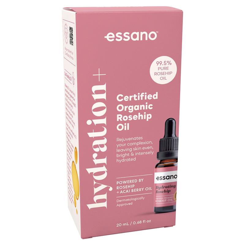 Essano Hydrating Rosehip Certified Organic Rosehip Oil 20ml