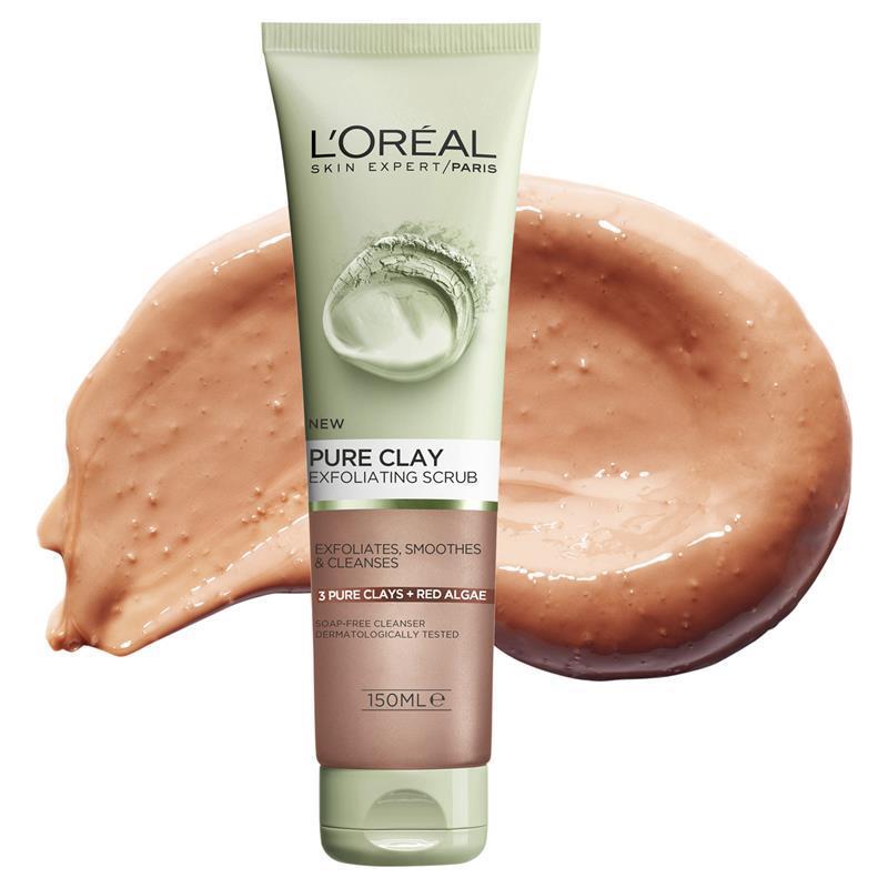 Buy L'Oreal Paris Pure Clay Red Algae Exfoliating Scrub 150ml Online at