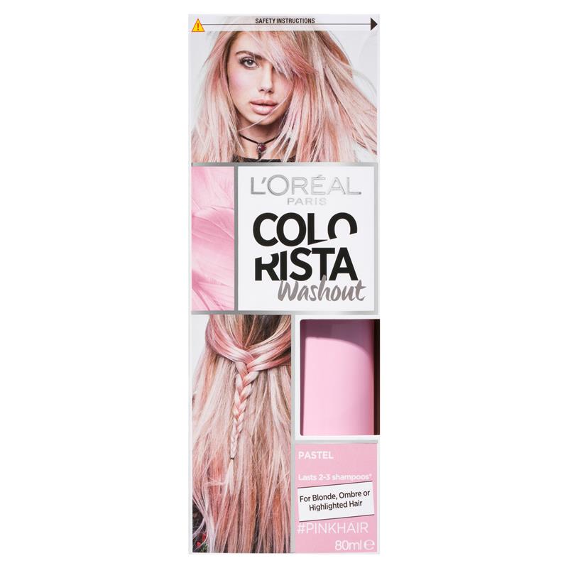 Buy L'Oreal Paris Colorista Semi-Permanent Hair Washout - Pink (Lasts