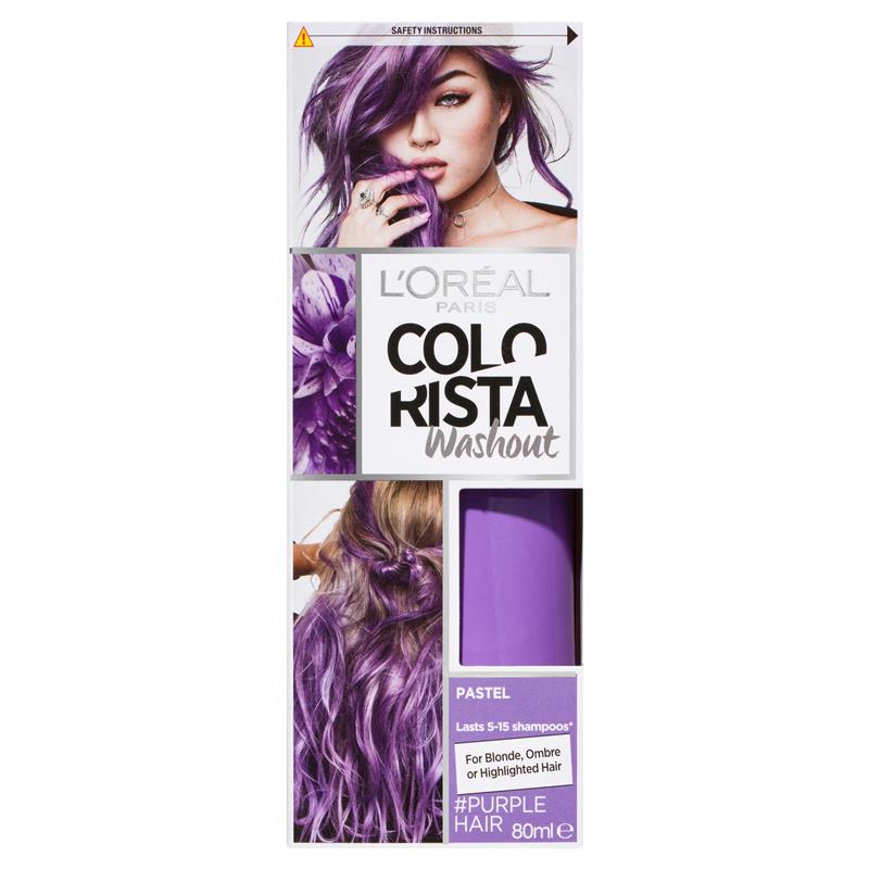 L Oreal Paris Colorista Semi Permanent Hair Washout Purple Lasts Up To 7 Shampoos