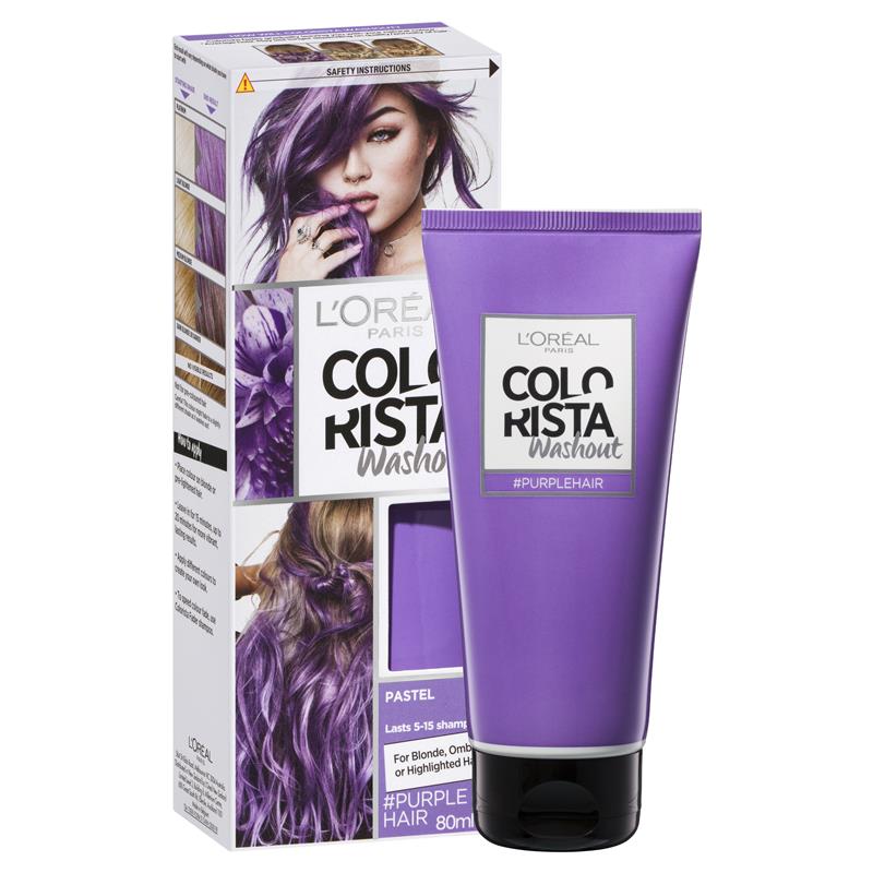 Buy L'Oreal Paris Colorista Semi-Permanent Hair Washout - Purple (Lasts