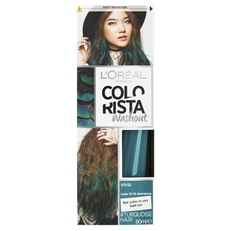 L Oreal Paris Colorista Semi Permanent Hair Washout Turquoise Lasts Up To 15 Shampoos