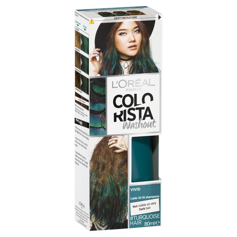 L Oreal Paris Colorista Semi Permanent Hair Washout Turquoise Lasts Up To 15 Shampoos