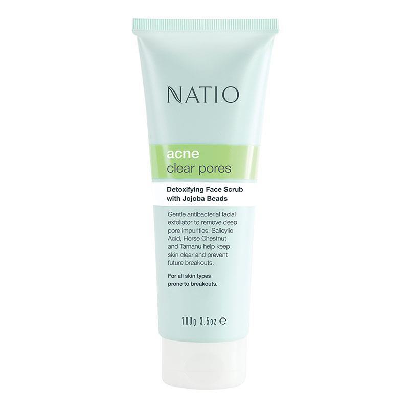 Buy Natio Acne Detoxifying Face Scrub with Jojoba Beads 100g Online Only Online at Chemist