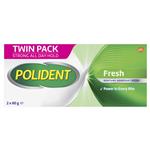 Polident Denture Adhesive Cream 2 x 60g Pack Exclusive Size