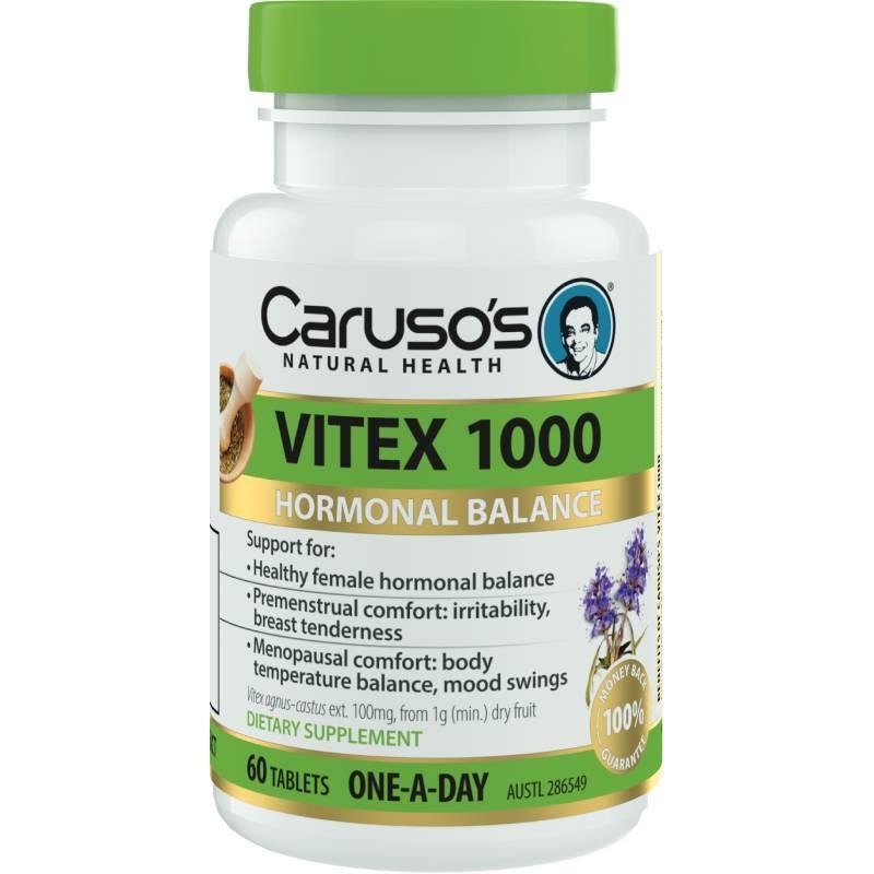thumbnail image 2 of Caruso's Vitex 1000 60 Tablets Natural Herb Supplement For Women's Health 2 of 5