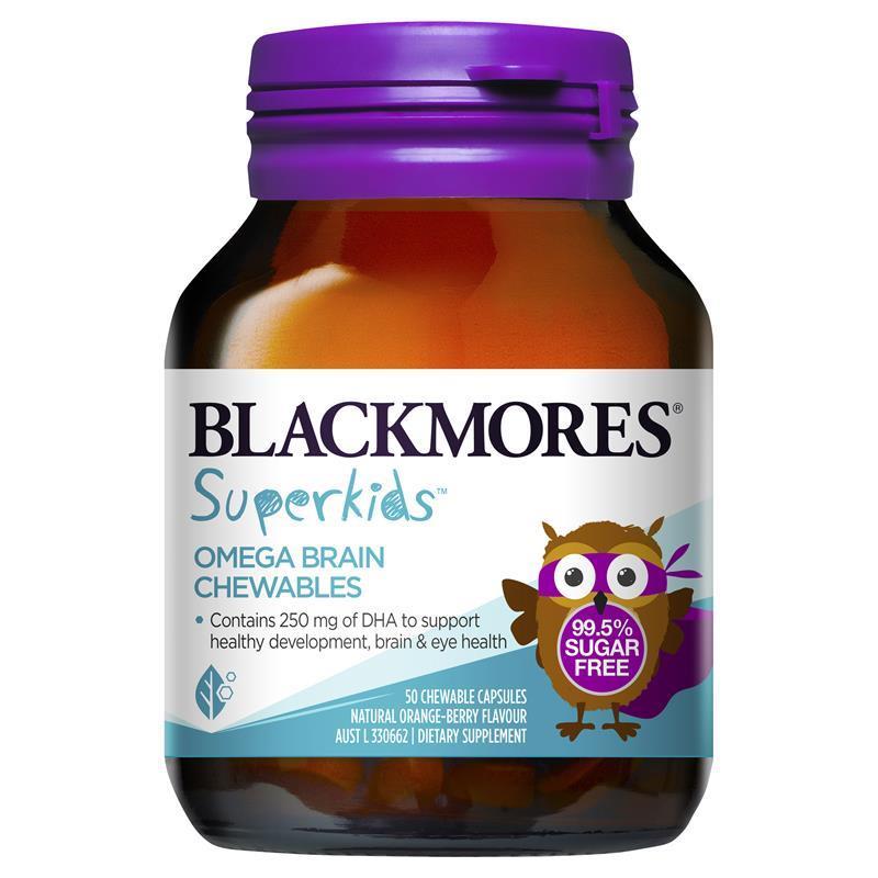 Buy Blackmores Superkids Omega Brain 50 Chewable Capsules Online at