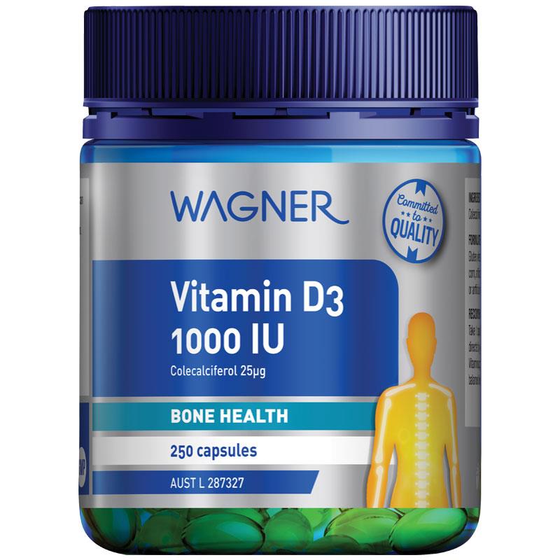 Buy Wagner Vitamin D3 1000IU 250 Capsules Online at Chemist Warehouse®
