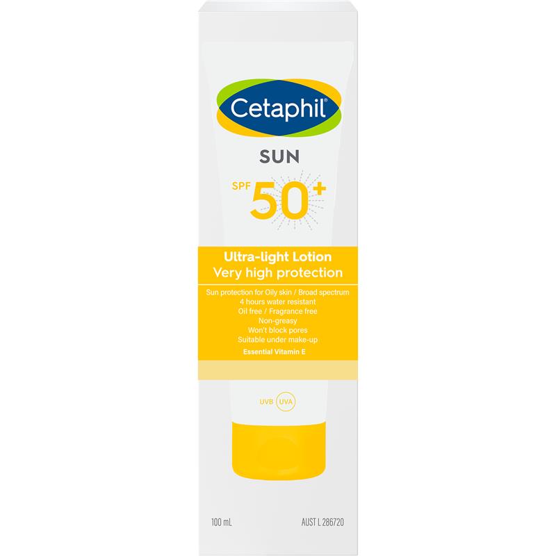 Buy Cetaphil Sun SPF 50+ Ultra Light Lotion 100ml Online at Chemist WarehouseÂ®