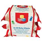Go Baby Baby Wipes 3 x 30 Pack