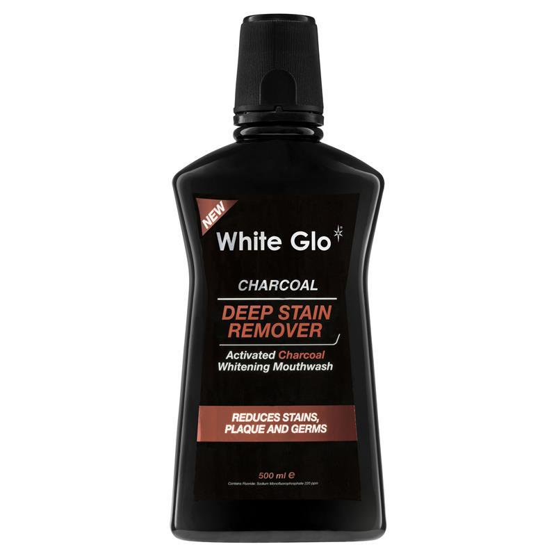 Buy White Glo Charcoal Deep Stain Remover Mouthwash 500ml Online at