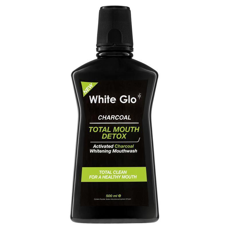 Buy White Glo Charcoal Total Mouth Detox Mouthwash 500ml Online at
