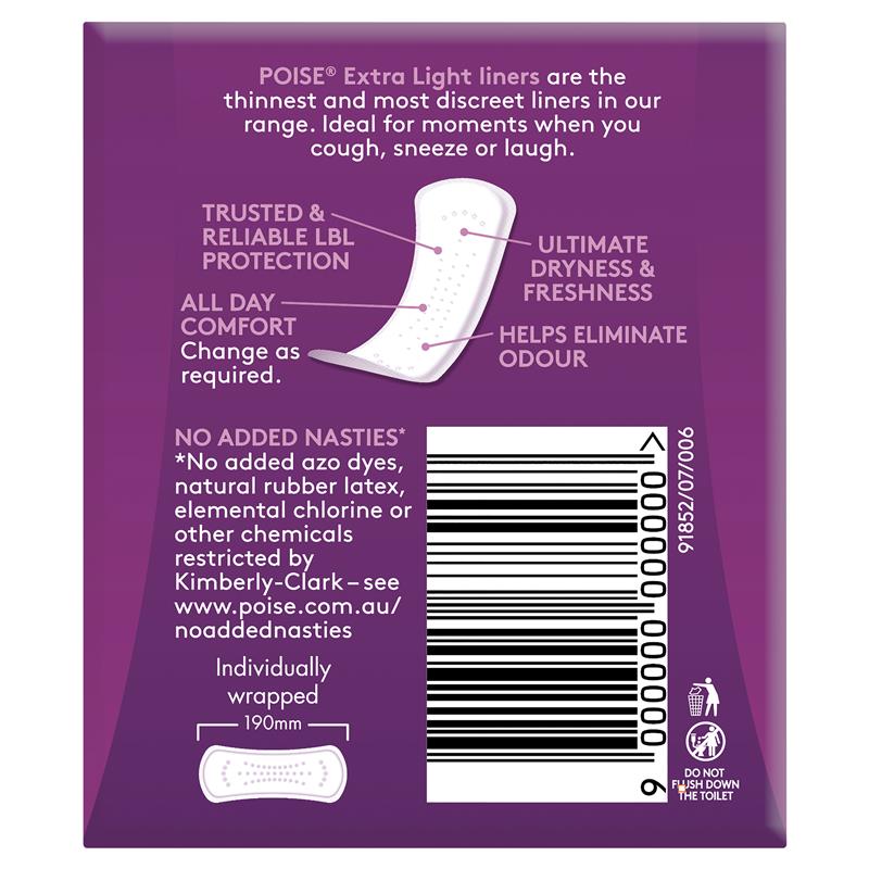 Buy Poise Liners Extra Light 10 Pack Online at Chemist Warehouse®