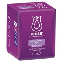 3 x Poise Microliners Extra Light 10pk