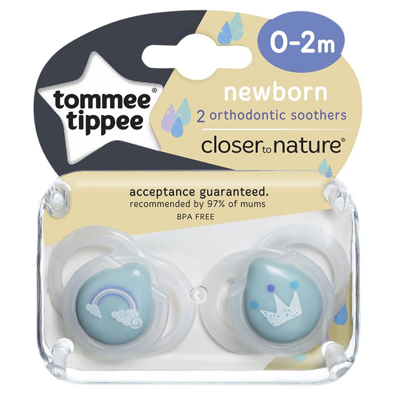 Buy Tommee Tippee Closer to Nature Newborn Soother 02 Months 2 Pack