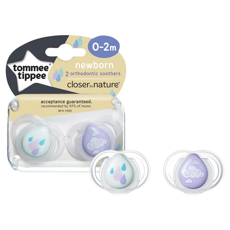 Buy Tommee Tippee Closer to Nature Newborn Soother 02 Months 2 Pack