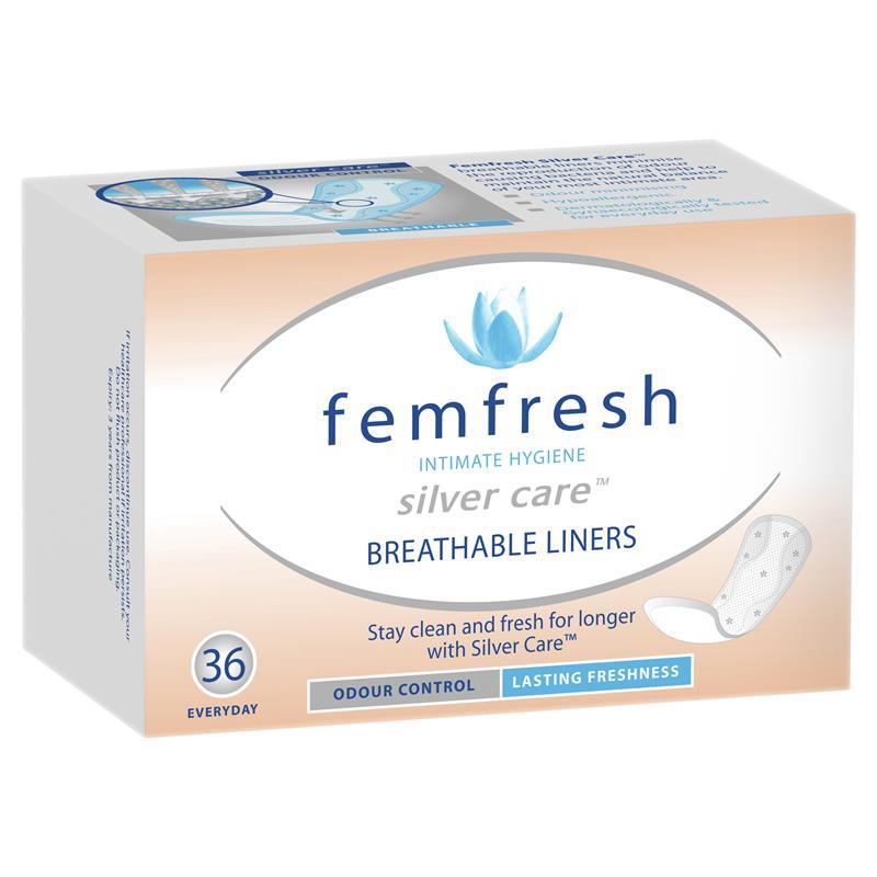 Buy Femfresh Silvercare Panty Liners Breathable 36 Pack Online at