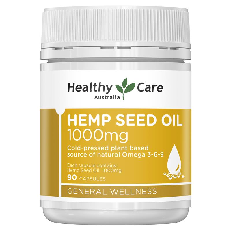Buy Healthy Care Hemp Seed Oil 1000mg 90 Capsules Online at Chemist