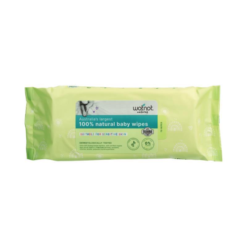 Buy WotNot 100 Natural Extra Large Baby Wipes 70 Pack Online at