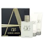 Giorgio Armani Acqua Di Gio Pour Homme 50ml EDT + 75ml Shower Gel + 75ml Aftershave Balm Set